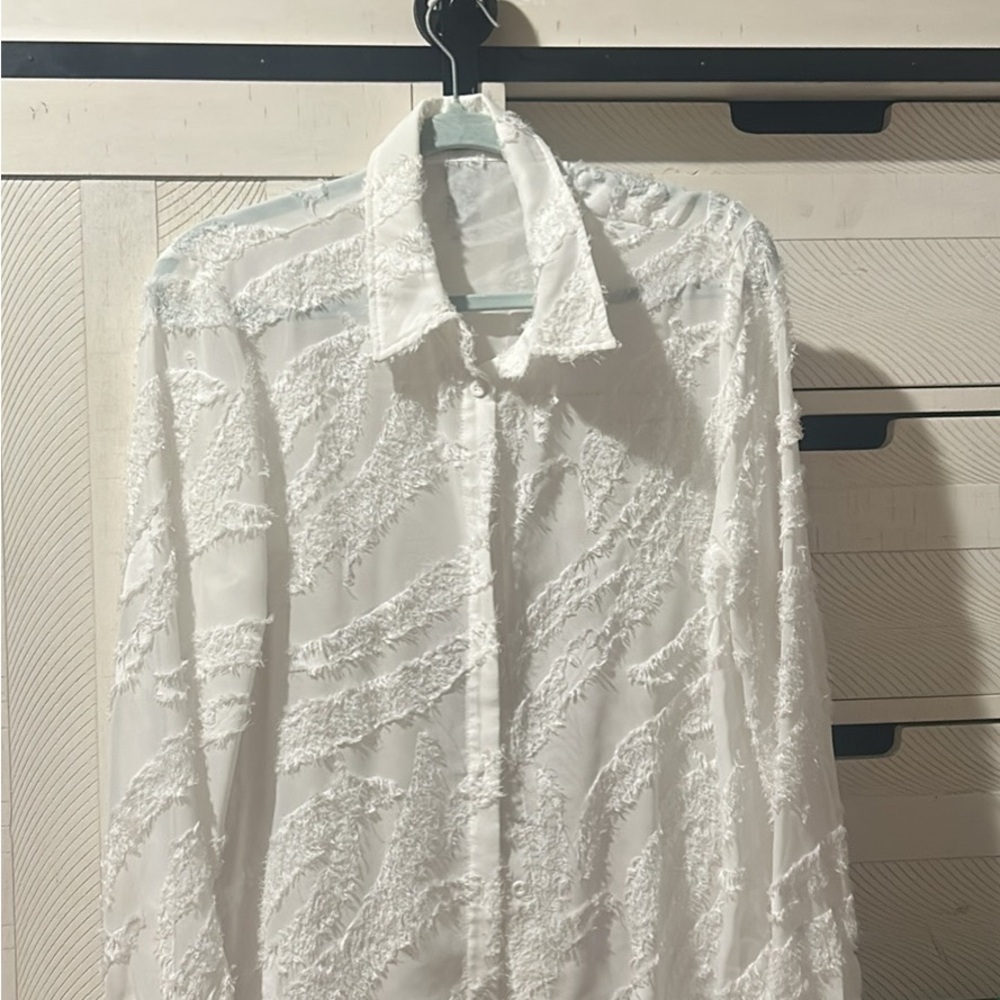 Elegant White Button Down Shirt